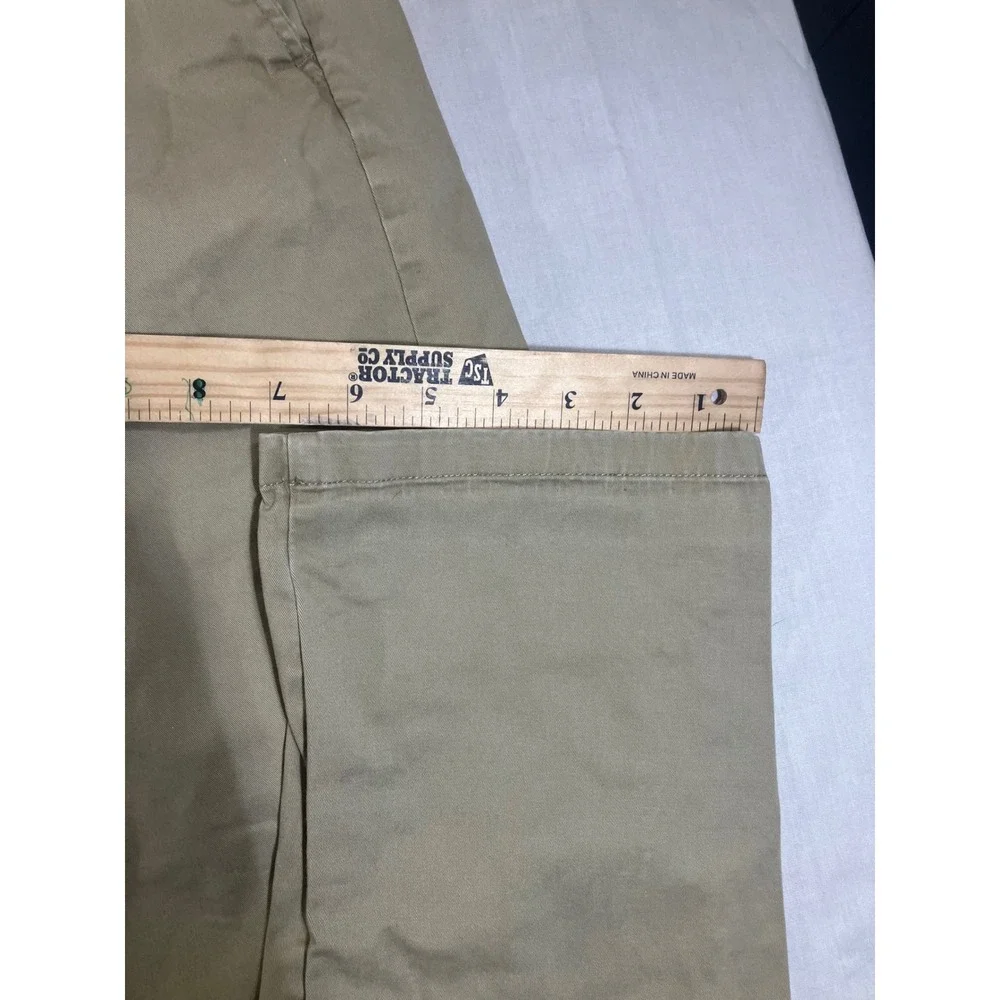Weatherproof Vintage Mens Khaki Chino Pant 36x32 Stretch Cotton Straight Leg Tan